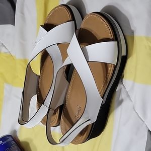 White sandals